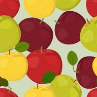 Seamless colorful background with different apples