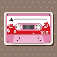 Audiotape theme elements vector eps N143