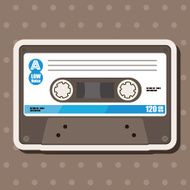 Audiotape theme elements vector eps N144