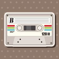 Audiotape theme elements vector eps N145