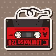 Audiotape theme elements vector eps N146