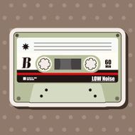 Audiotape theme elements vector eps N147