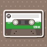 Audiotape theme elements vector eps N148
