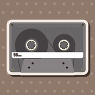 Audiotape theme elements vector eps N149