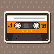 Audiotape theme elements vector eps N150