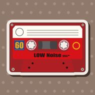 Audiotape theme elements vector eps N151