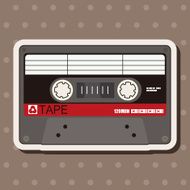 Audiotape theme elements vector eps N152