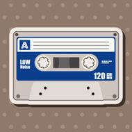 Audiotape theme elements vector eps N153