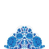 Gzhel style flowers Design element for card or invitation