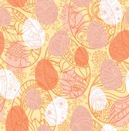 Delicate seamless pattern with Easter eggs