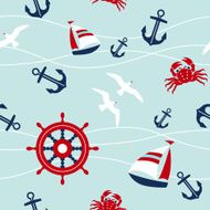 Sea seamless pattern N23