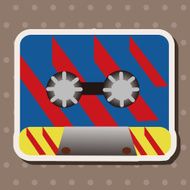 Audiotape theme elements vector eps N154