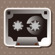 Audiotape theme elements vector eps N155