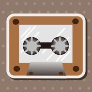 Audiotape theme elements vector eps N156