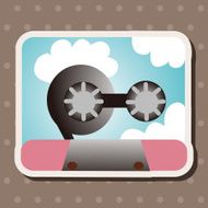 Audiotape theme elements vector eps N157