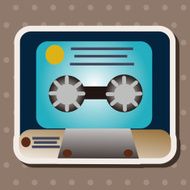 Audiotape theme elements vector eps N158