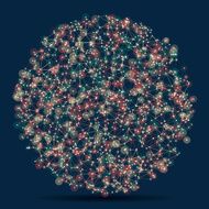 Evening Circle Abstract Network Pattern