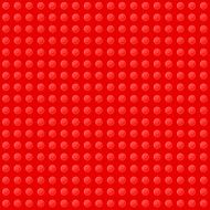 Red Seamless Background of Plastic Construction Block Vector