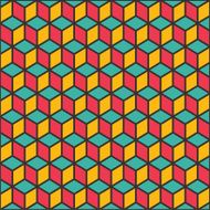 creative cube block pattern design