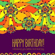 Colorful greeting card Happy Birthday N2
