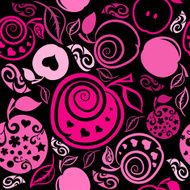 Seamless Pattern of beautiful apples and leafS