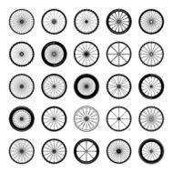 Bicycle wheels vector illustration