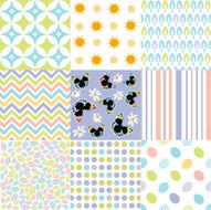 Set of cute easter seamless patterns