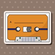 Audiotape theme elements vector eps N165
