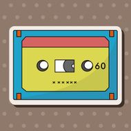 Audiotape theme elements vector eps N166