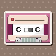 Audiotape theme elements vector eps N167