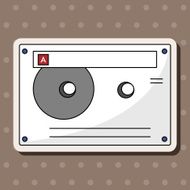 Audiotape theme elements vector eps N168