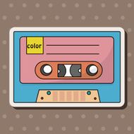 Audiotape theme elements vector eps N170