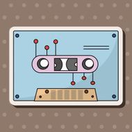 Audiotape theme elements vector eps N172