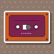 Audiotape theme elements vector eps N173