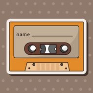 Audiotape theme elements vector eps N175
