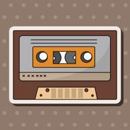 Audiotape theme elements vector eps N176