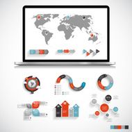 Collection of Infographic Templates for Business Vector Illustration N55