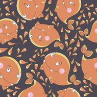 Funny whale vector seamless pattern N6