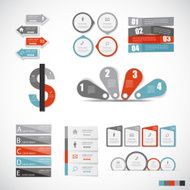 Collection of Infographic Templates for Business Vector Illustration N56