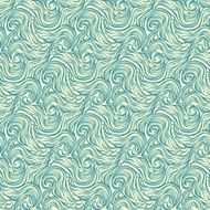 Seamless abstract hand-drawn curly pattern with waves and swirls N4