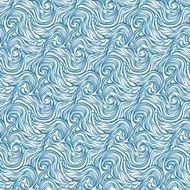 Seamless abstract hand-drawn curly pattern with waves and swirls N8