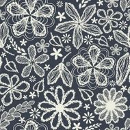 Seamless shabby floral hand-drawn curly pattern N2