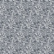 Seamless abstract hand-drawn curly pattern with waves and swirls N9
