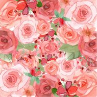 Pink and red flowers background