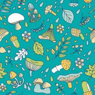 Autumn background with mushrooms N4