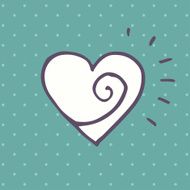 Vector doodle heart N2