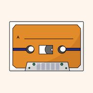 Audiotape theme elements vector eps N177