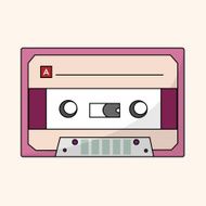 Audiotape theme elements vector eps N179