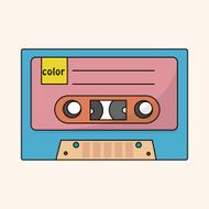 Audiotape theme elements vector eps N182