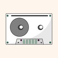 Audiotape theme elements vector eps N183